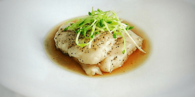 Steamed Cod with Infused Tea Broth